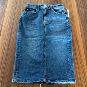 Pilcro midi pencil jean skirt size 0 from Anthropologie New with tags